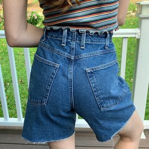 Vintage high waisted denim cutoff shorts